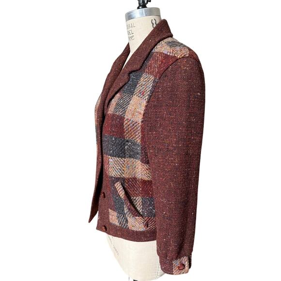 Vintage Irish Tweed Checkerboard Jacket Size Medium - Picture 2 of 6